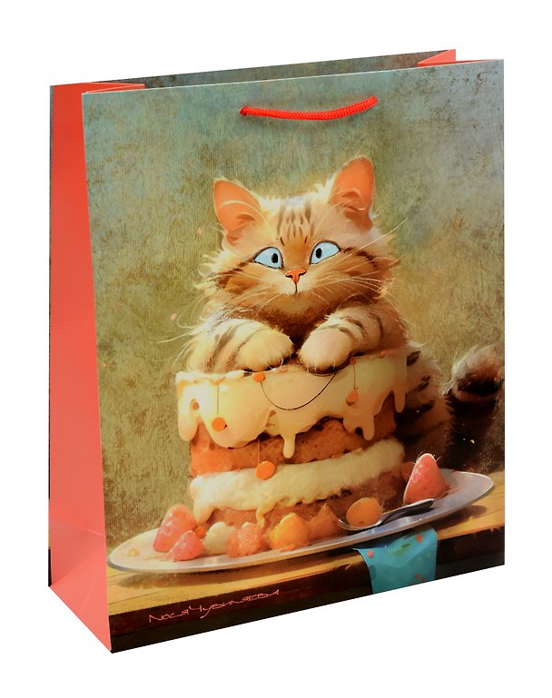 Пакет А4 32*26*10 "Чувиляева. Sweet cat. Basic" нейтр. бум.мат.ламинат 3044303 — 1