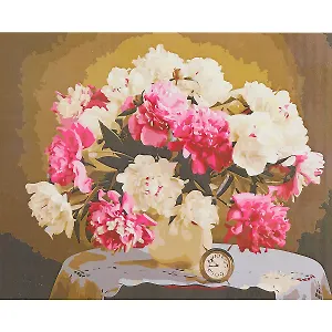 Холст с красками по номерам Прекрасные пионы (Х-4726) (40х50см) (24цв) (Рыжий Кот) (3+) (коробка)