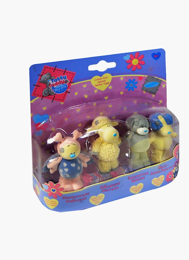 Набор 4 фигурки Бабочка Овечка Щенок Джек Рассел (35615) (Tatty Teddy & my Blue Nose Friends) (4+) (блистер) 2433444 — 1
