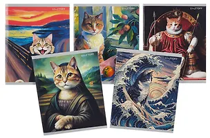 Тетрадь 96л кл. "Искуcство" мел.картон, твин-лак, ассорти 3084186