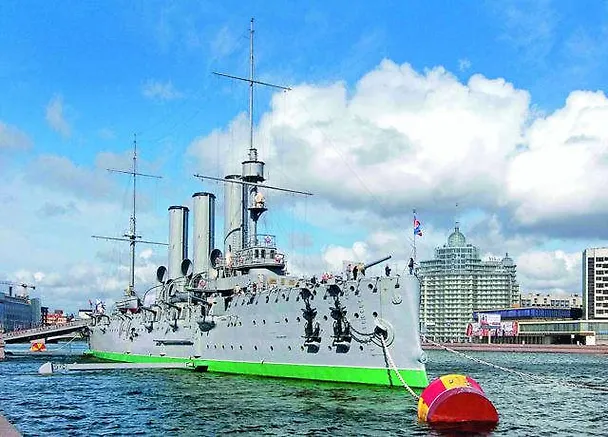 Открытка с видами (СПб) Крейсер Аврора [SPB-110] 332279 — 1