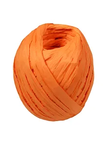 Набор для упаковки, кокон, рафия, 20м, крафт уп., оранжевый