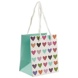 Подарочный пакет «Разноцветные сердечки», А6