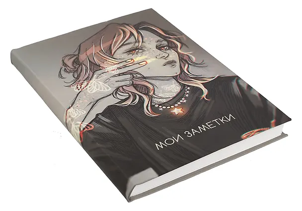 Книга для записей А5 128л кл. "MadnessMalina" инт.переплет, мат.лам. soft-touch, тисн.фольгой, офсет 3059841 — 2