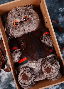 Мягкая игрушка Басик в кожаной куртке (30 см) (Ks30-059)