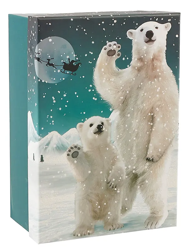 Коробка подарочная "Мишки" НГ, 21*14*8.5, картон 3040610 — 1