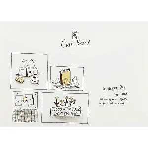 Папка на кнопке «Cute Bear», А4