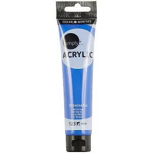 Акриловая краска «Simply», синяя, 75 мл