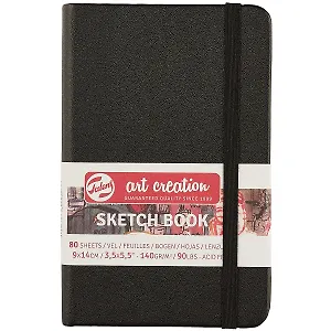 Скетчбук «Art Creation», чёрный, 80 листов, 14 х 9 см