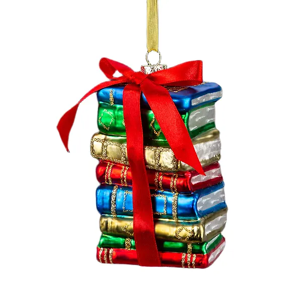 Новогоднее подвесное украшение ErichKrause Decor Любимые книги (стекло) (12см) (59276) 3177023 — 1