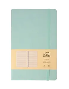 Книга для записей А5 96л лин. "Joy Book. Сахарный лед" иск.кожа, тонир.блок, скругл.углы, ляссе, резинка, карман на задн.форзаце