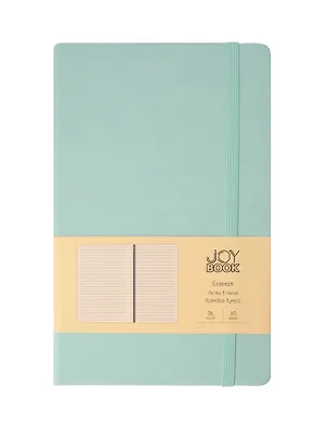 Книга для записей А5 96л лин. "Joy Book. Сахарный лед" иск.кожа, тонир.блок, скругл.углы, ляссе, резинка, карман на задн.форзаце 3117179