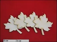 Заготовка деревянная, Полноцвет, Набор подставок под чашки "Листик"