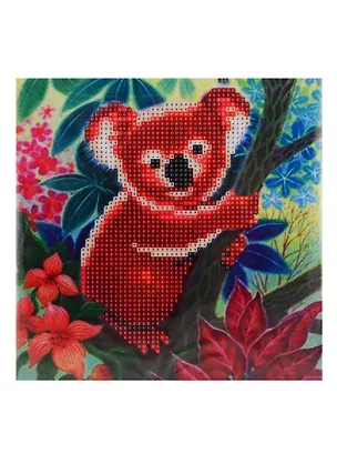 Набор для творчества TUKZAR Алмазная мозаика 20х20см Коала, на подрамнике, частичная выкладка 2792426