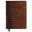 Ежедневник недат. А5+ 160л 175*245 "Аллигатор" коричневый, кожзам, тв.переплет, обл.поролон, блинтовое тиснение, офсет, ляссе, подар.упаковка — 3054995 — 1