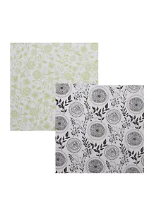 Набор бумаги для скрапбукинга (2л.) (15х15см) (зеленыйчерный) (2451611/2451610)