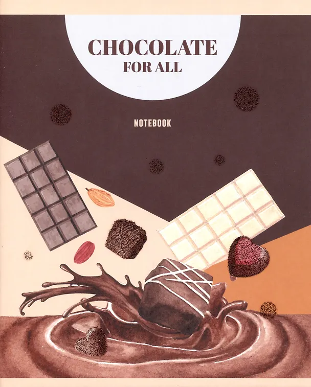 Тетрадь общая «Chocolate party» в ассортименте, 48 листов в клетку, A5 - Listoff 2900946 — 5