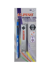 Карандаш цанговый 2,0мм НВ "MAXIM"+ графитные грифели 12шт.