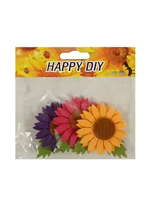 Набор из фетра Подсолнухи с коричневым центром (11051903) (3 шт)