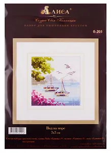 Набор для вышивания Алиса  Вид на море 7х7см