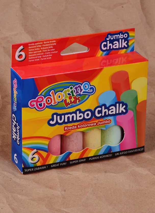 Мелки цветные 06цв JUMBO, к/к, подвес, Colorino 241900 — 3