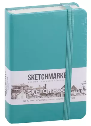 Скетчбук 9*14 80л "Sketchmarker" изумрудный, нелинованн. 140г/м2, слоновая кость, тв.обл. — 2969492 — 1