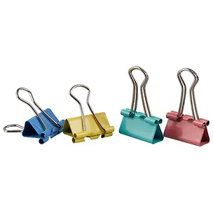 Зажимы для бумаг GoodMark 19 мм, цветные, 12 штук 238117