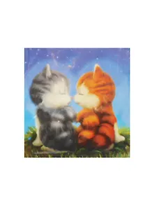 Плитка Котики с сердечком (10х10)