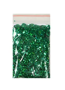 Пайетки голографические круглые зеленые (2997) (D=5мм) (10г) (упаковка)