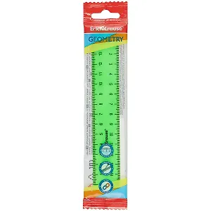 Линейка 15см "Neon Solid" зелен., подвес, ERICH KRAUSE