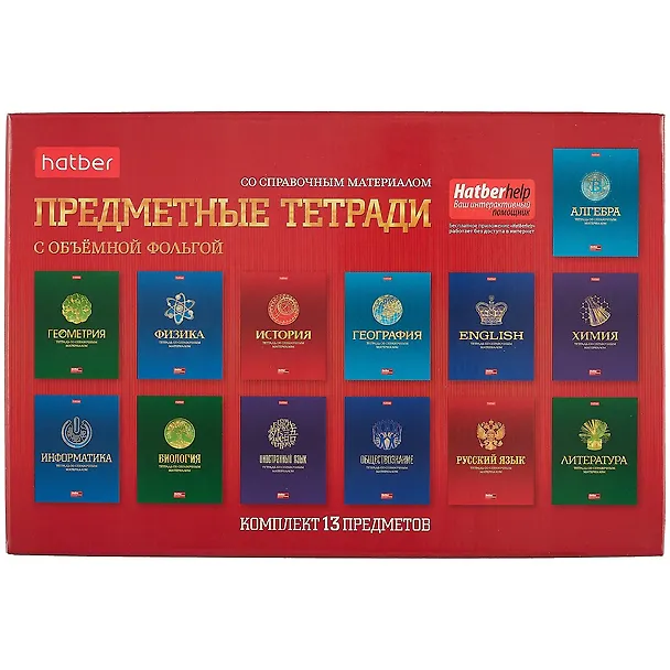 Тетради предметные Hatber, "Символ знаний", 48 листов, 13 штук 252130 — 2