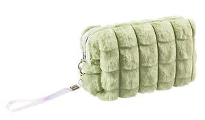 Косметичка плюшевая (оливковая) (текстиль) (20х15) (12-12068-A001)