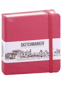 Скетчбук 12*12 80л "Sketchmarker" фуксия, нелинованн. 140г/м2, слоновая кость, тв.обл.