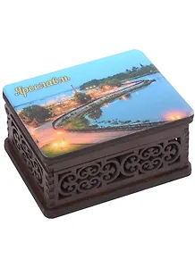 ГС Шкатулка малая с заливкой смола  Ярославль Достопримечательности города вид 3 (хдф, полимерная смола)(95х65х52)