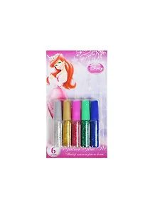 Клей глиттерный 05 шт.(6 гр.) "Princess", блист., Disney