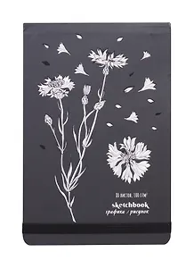 Скетчбук А5 80л "Растение в графике" 100г/м2, тв. обложка, на резинке