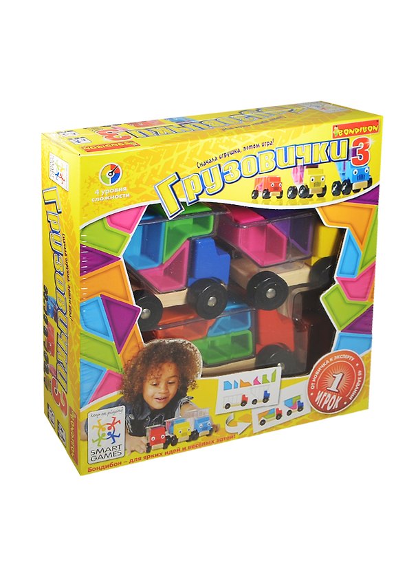 Логическая игра Грузовички (SG 015 RU) (BB0867) (4 ур. сл.) (Bondibon) (3+) (коробка) 2422779 — 1
