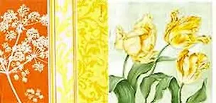 Наб. салф. для декупажа Тюльпаны желтые/Дамасский орнамент оранж. (4370/023001) (2шт) 2297345