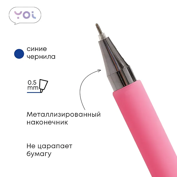 Гелевая ручка пиши-стирай синяя 0,5 мм, Restart, Yoi, в ассортименте 2997281 — 4