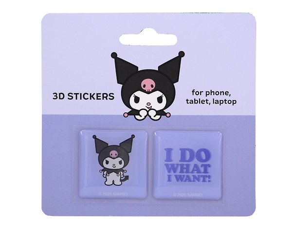 3D стикеры «I do what I want!», 2 штуки, Sanrio 3108106 — 1
