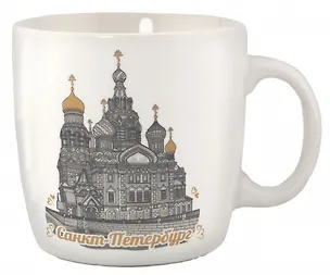 Кружка фарф.мал."СПб.Мосты-Исаакий" ч/б рисунок 3161407