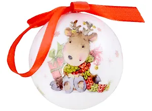 Елочный шар НГ Олень (пластик) (7,5 см) (ПВХ Бокс)