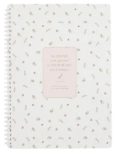 Тетрадь А4 96л кл. "April", белый, карт.обл., спираль, ламинация, микротекстурирование, тиснение золотой фольгой