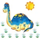 Наклейки для дома, Декоретто,  "Динозаврик с ромашками"