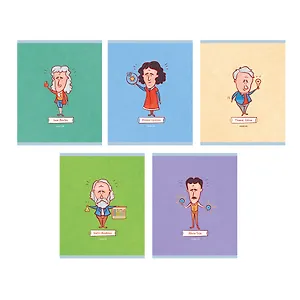 Тетрадь в клетку Listoff, "Великие ученые", 48 листов, в ассортименте