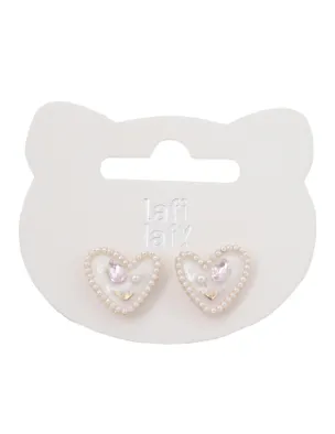 Сережки Сердечки (2шт) (металл) (12-253004-С24) (Lafilaf) 3104671