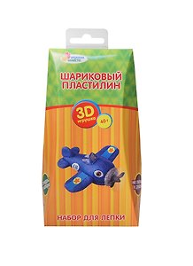 Шариковый пластилин 3D игрушка Самолет (MFO115) (175833) (40г.) (3цв) (набор для лепки) (Играем вместе) (в кор. 6х10шт)