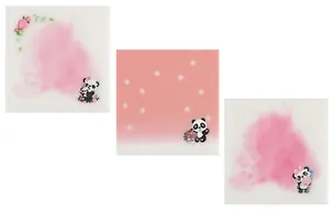 Блок бумаги 70*70 самоклеящийся 50 листов, "Cute panda" пластик, в ассортименте 3039432