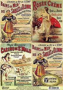 Декупажная карта Старинная реклама (S-062) (упаковка)