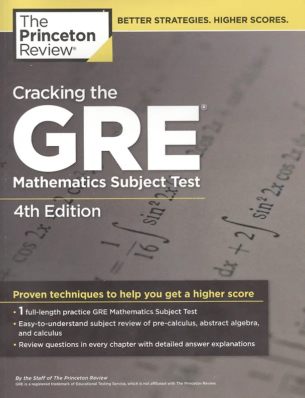 Книга Cracking the GRE Mathematics Subject Test () — 1